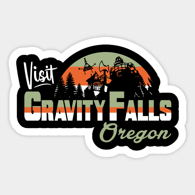 Visit Gravity Falls Sticker by WMKDesign